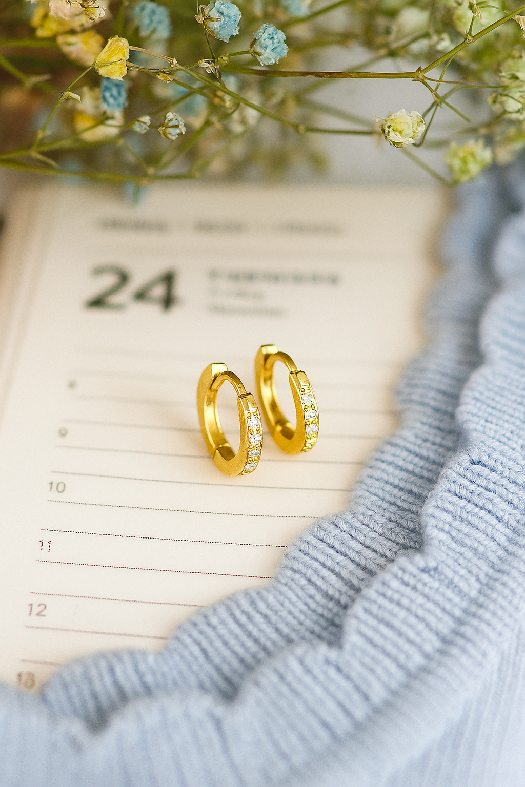 Gold hoop earrings