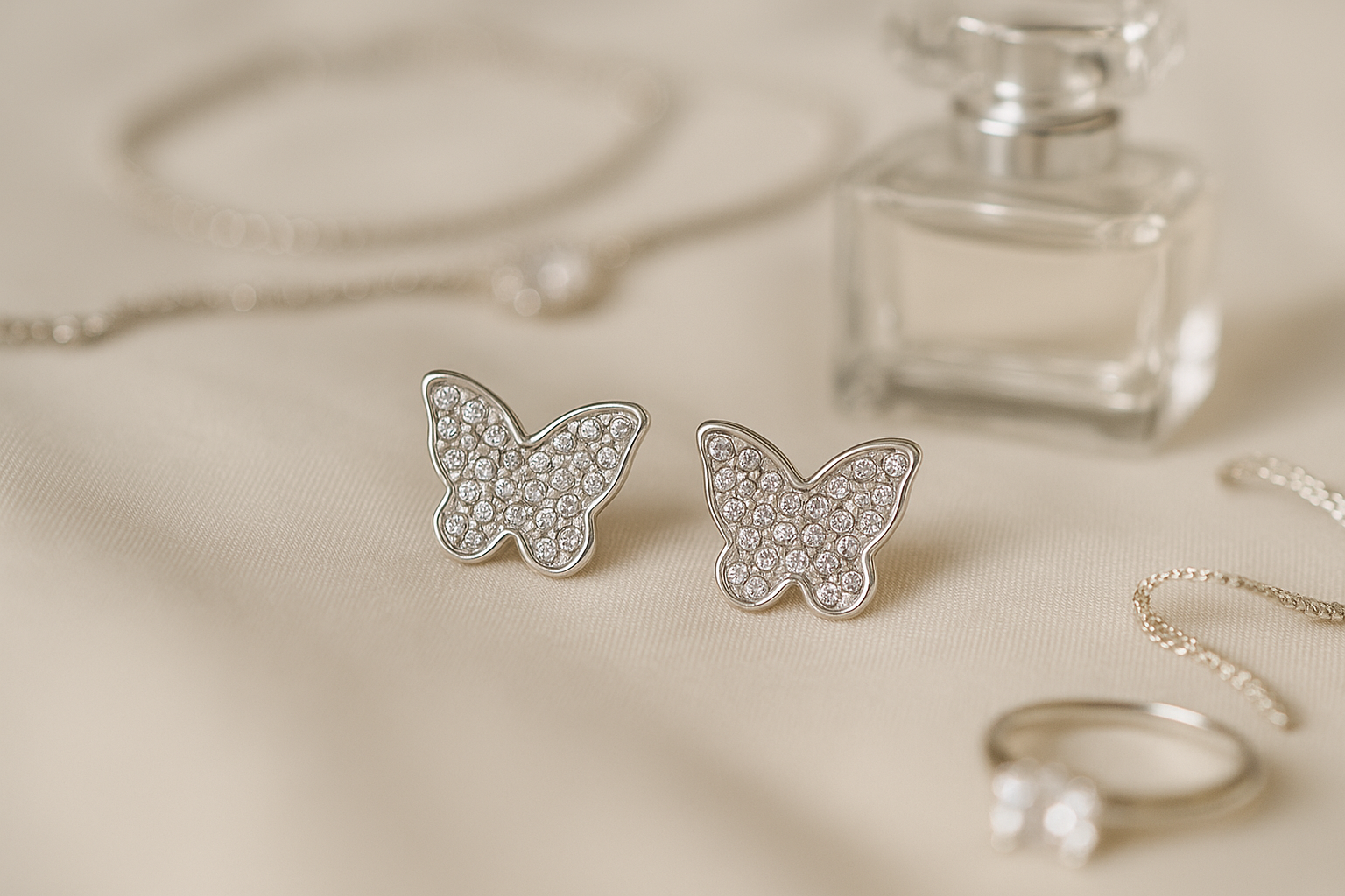 women silver earrings