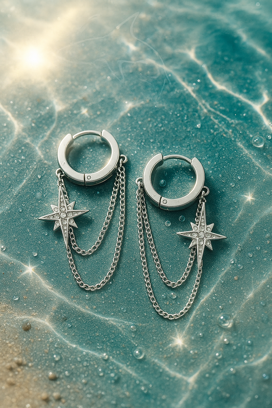 women silver earrings